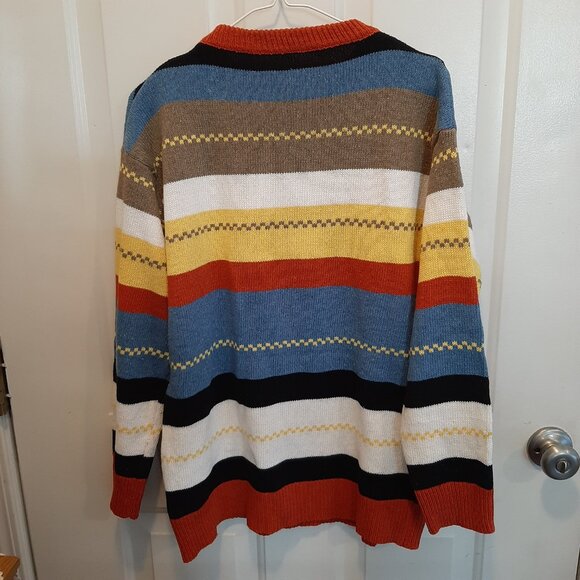Women's Striped Sweater; NO tags; Size Large (based on measurements); Good cond. - Picture 3 of 4